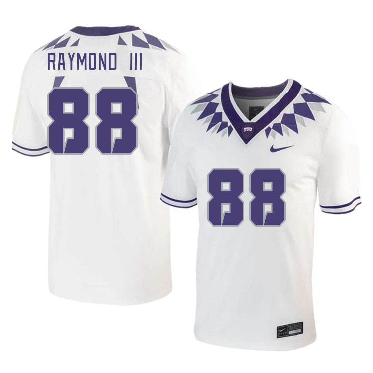 Men #88 Curtis Raymond III TCU Horned Frogs 2023 College Footbal Jerseys Stitched-White